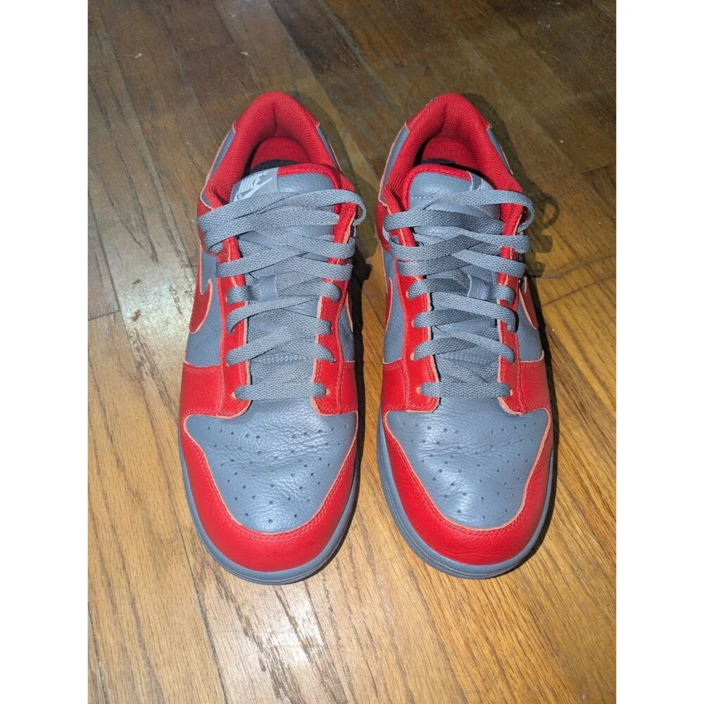 Nike Low Dunk By You Red And Gray Custom Mens Size 12 FN0569900